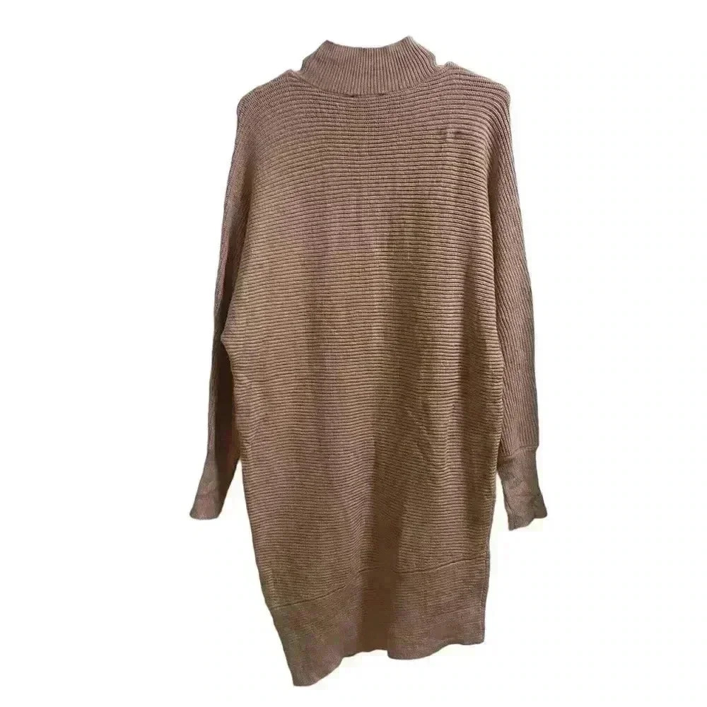 Express Blush Pink Asymmetrical Sweater Dress Size Medium - Picture 2 of 6